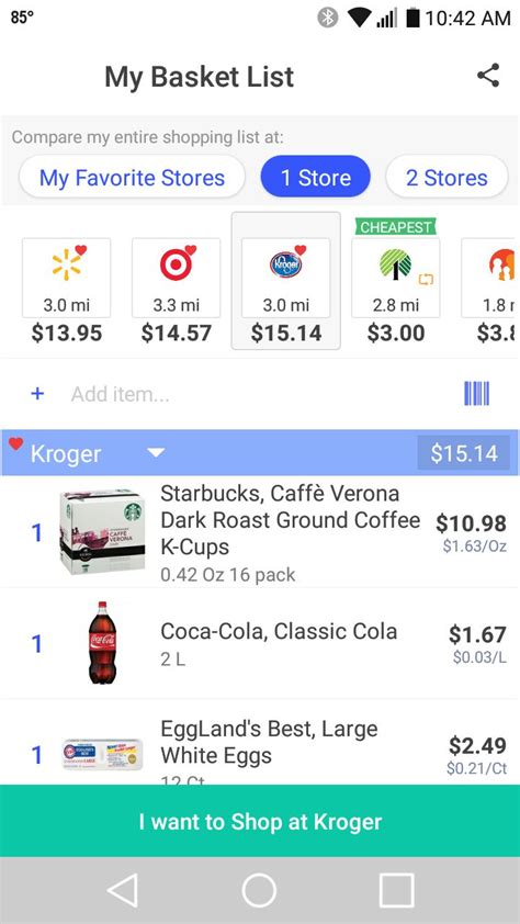 Here are the top grocery store price comparison apps of 2023: 1. Flipp. Flipp offers users access to weekly ad circulars and coupons from over 2,000 stores across North America. The app allows you to browse flyers for stores in your area, add items of interest to your shopping list, and even receive notifications when items on your list go on sale. 